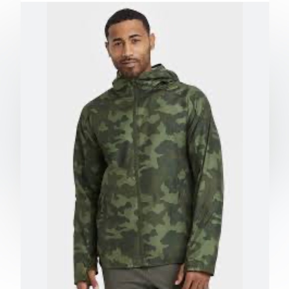 All In Motion Men's Camo Print Packable Jacket - - Picture 1 of 8